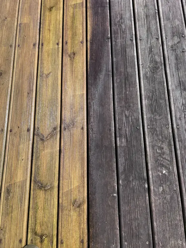 Pressure Washing in Progress