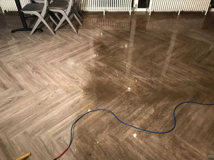 Hard Floor being cleaned